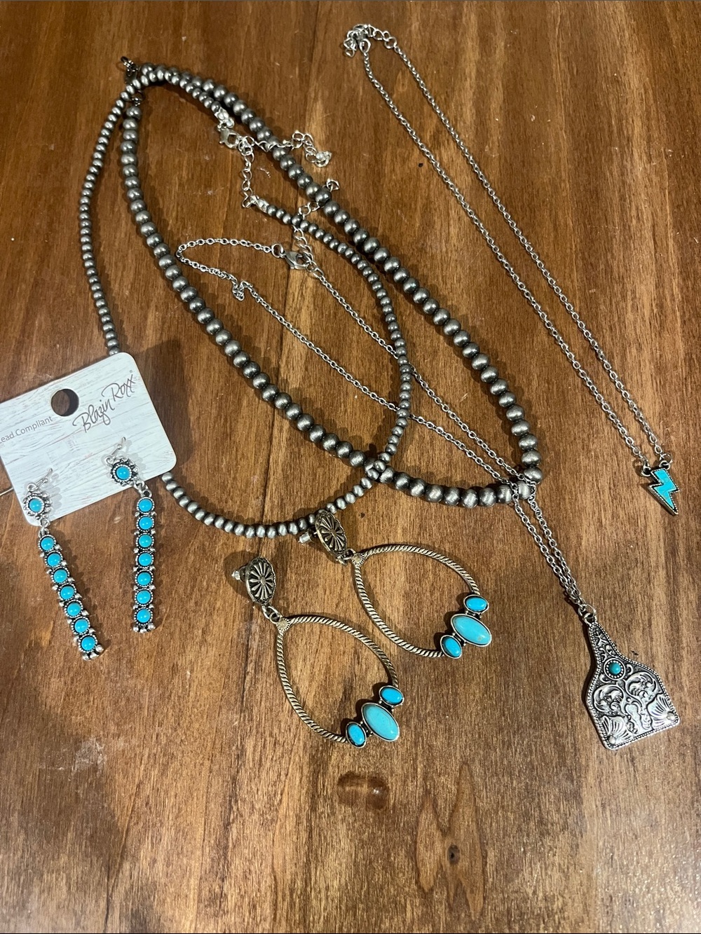 Assorted turquoise and western jewlery